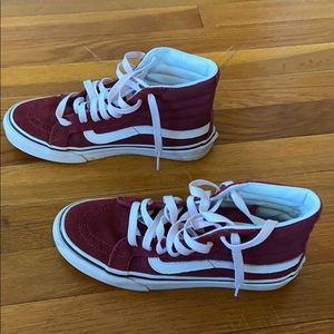 Vans red shoes